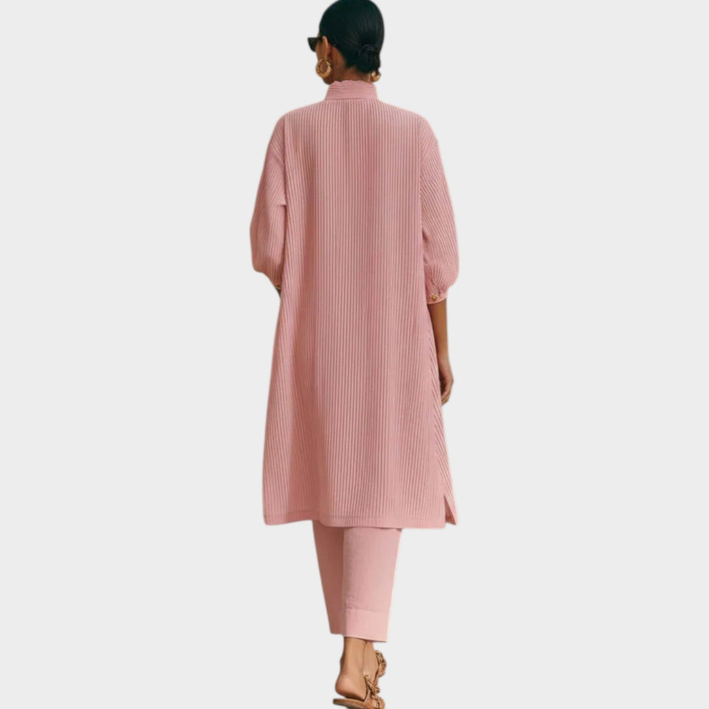 ButtonâDown Tunic and WideâLeg Pant Set