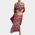 Sleeveless Maxi Dress With Lightweight Cardigan