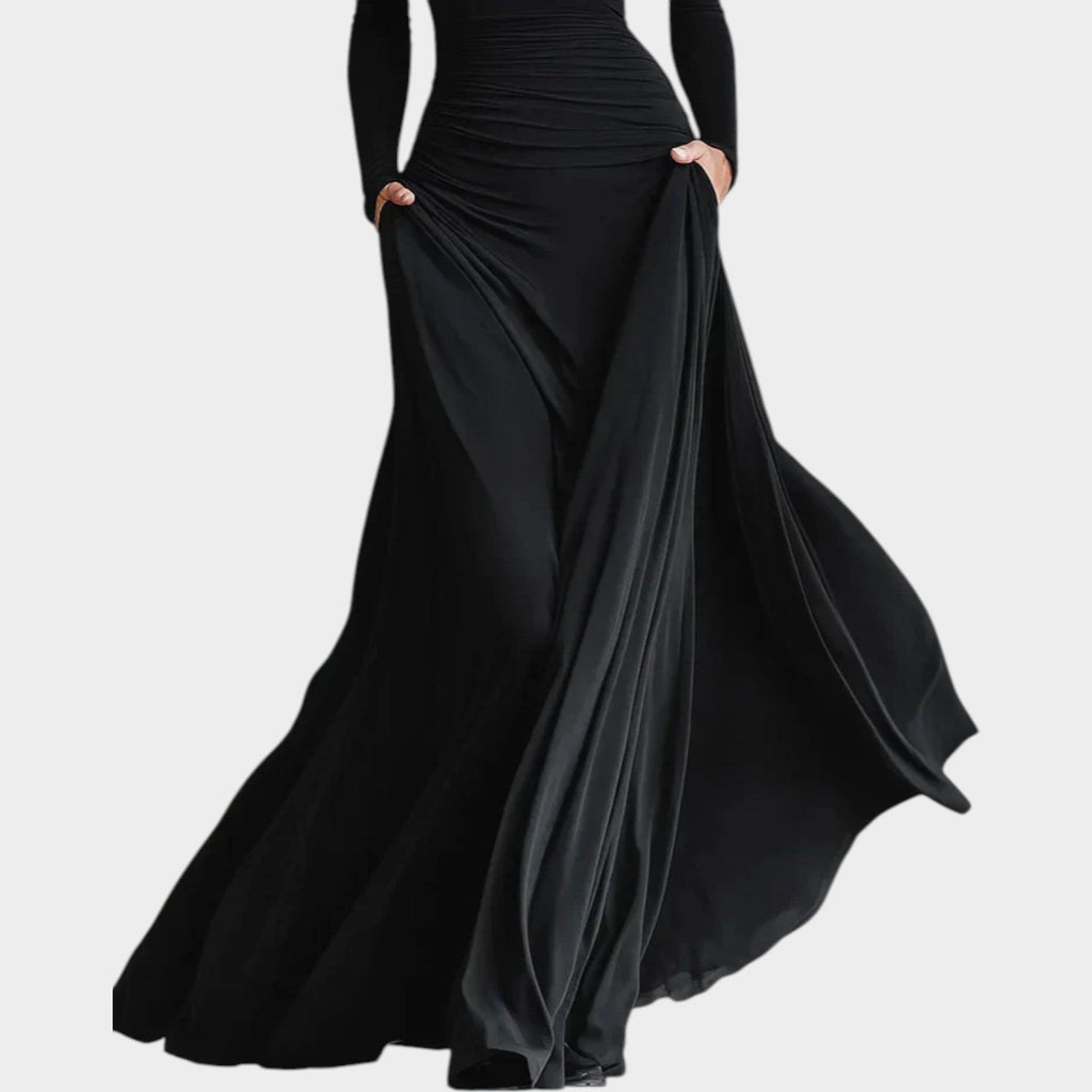 Elegant Long Sleeve Evening Maxi Dress