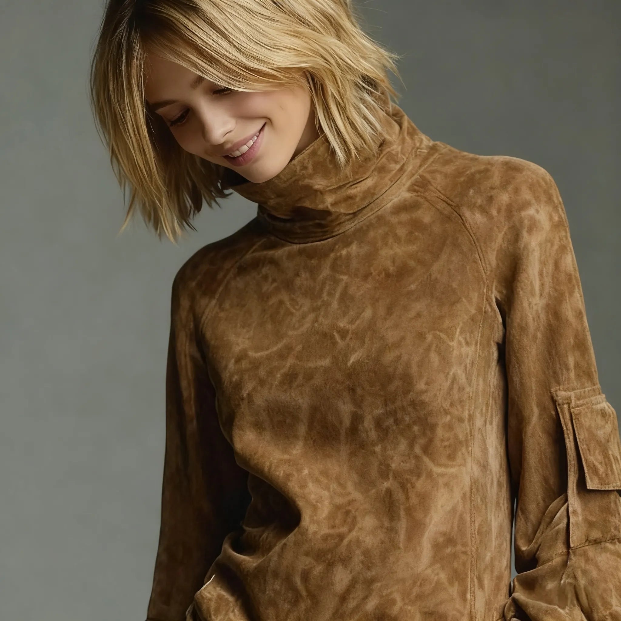 Women's Autumn And Winter New Western Retro Suede Dress