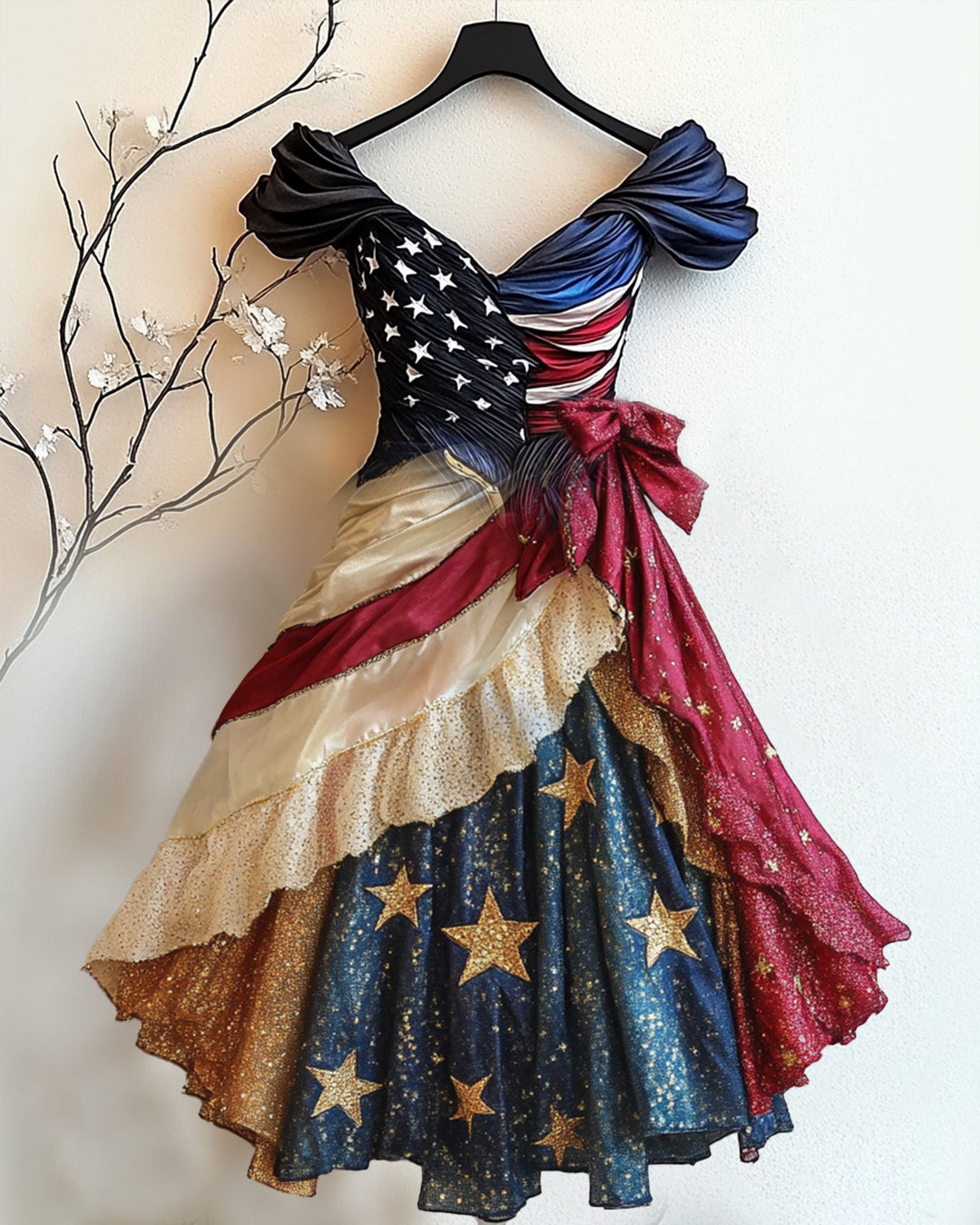 Independence Day themed print dress 70f2