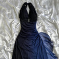 Betsy & Adam Women's Black and Blue Dress