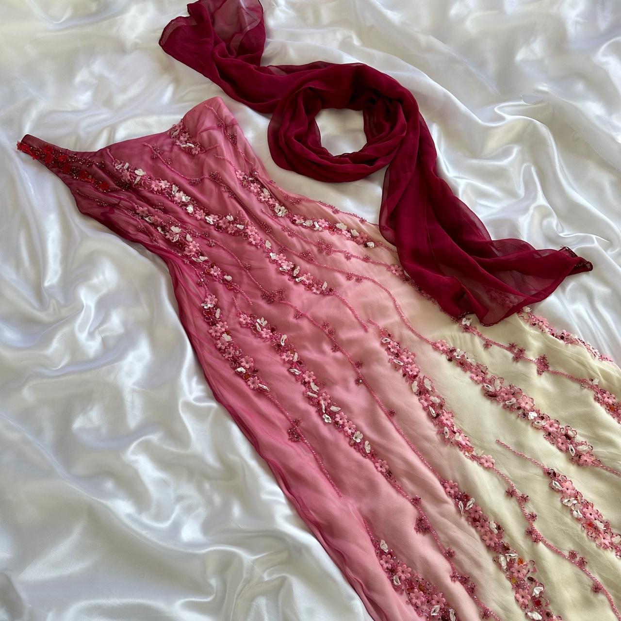 Women's White and Pink Dress