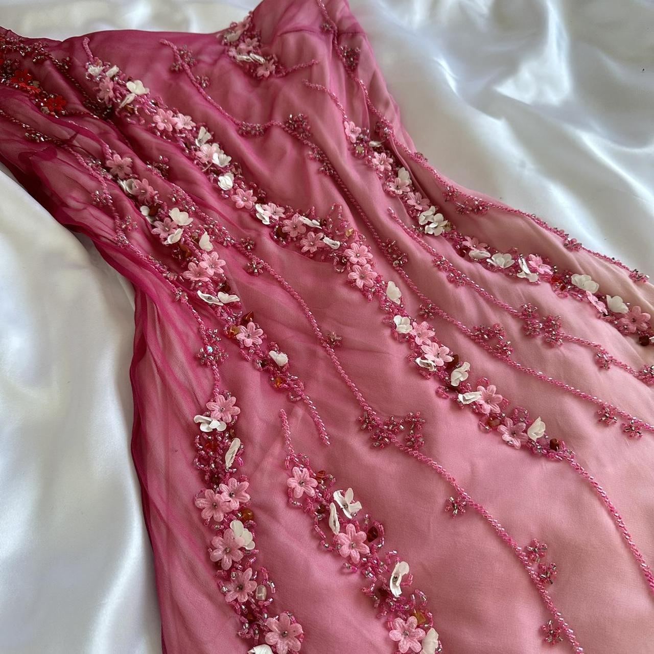 Women's White and Pink Dress