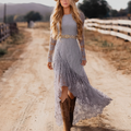 Women's Vintage Elegant Lace Maxi Dress