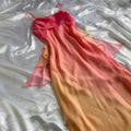 Women's Pink and Orange Dress