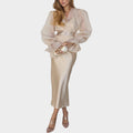Satin and Chiffon Two-Piece Set