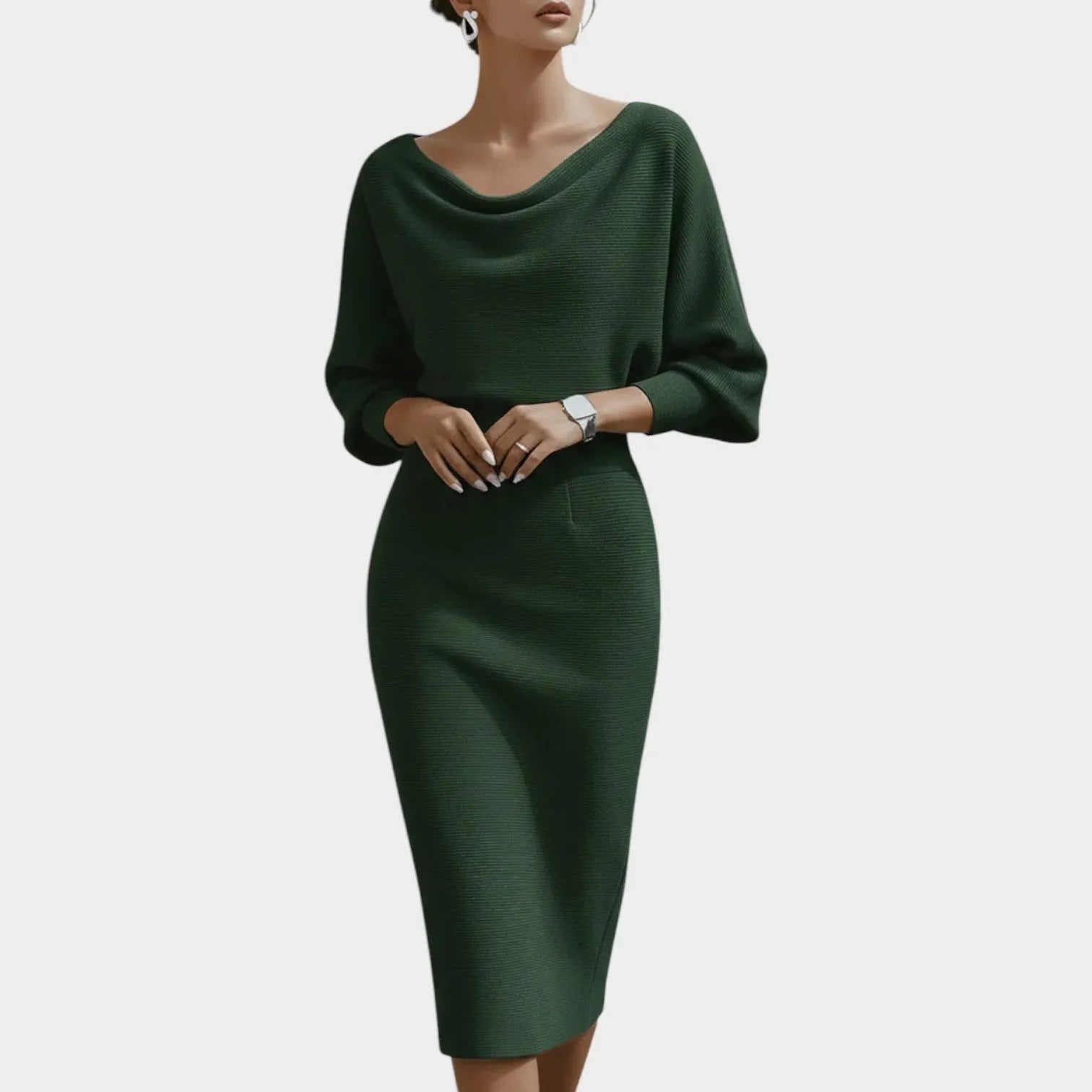 Elegant Ribbed Knit Two-Piece Set