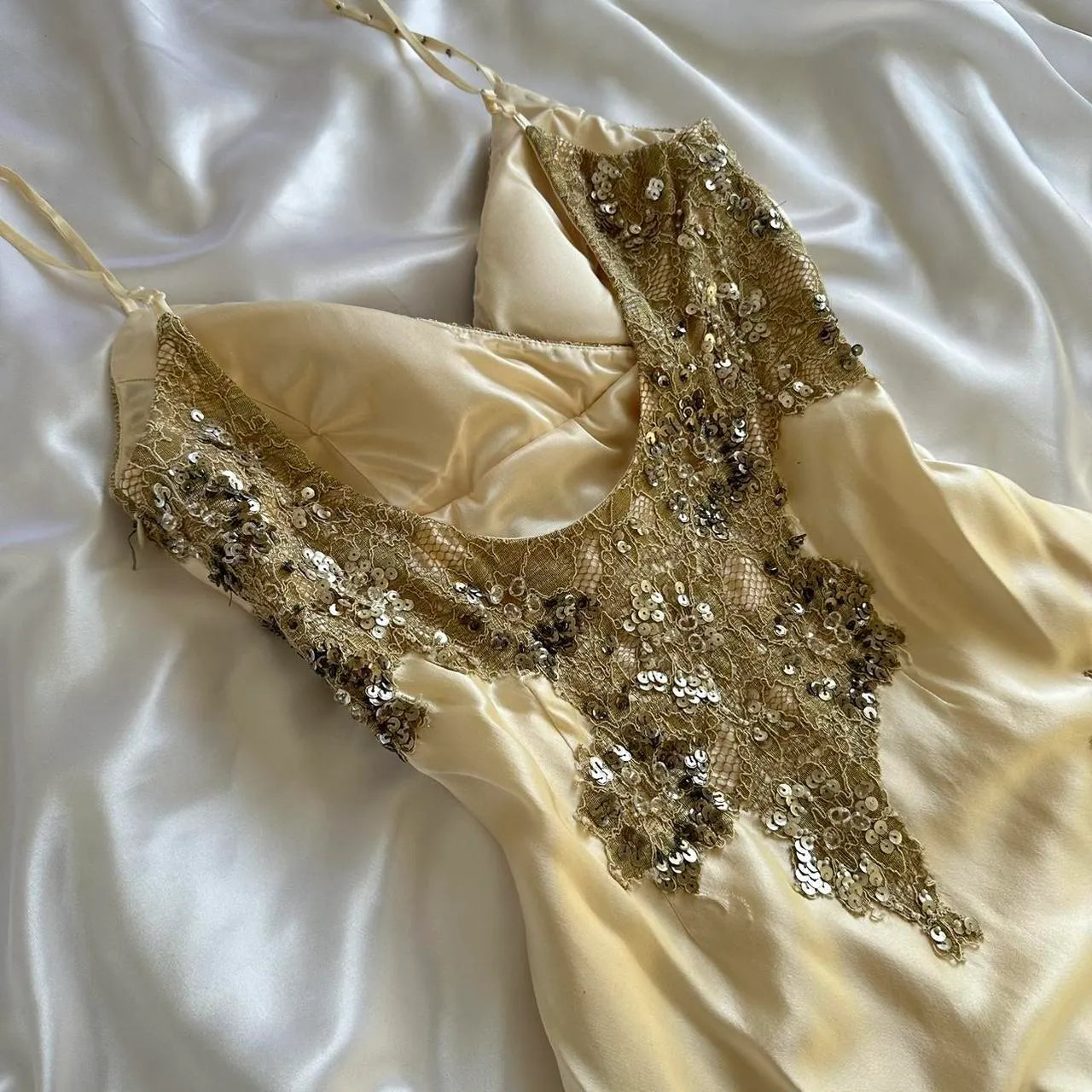 Women's Cream and Silver Dress