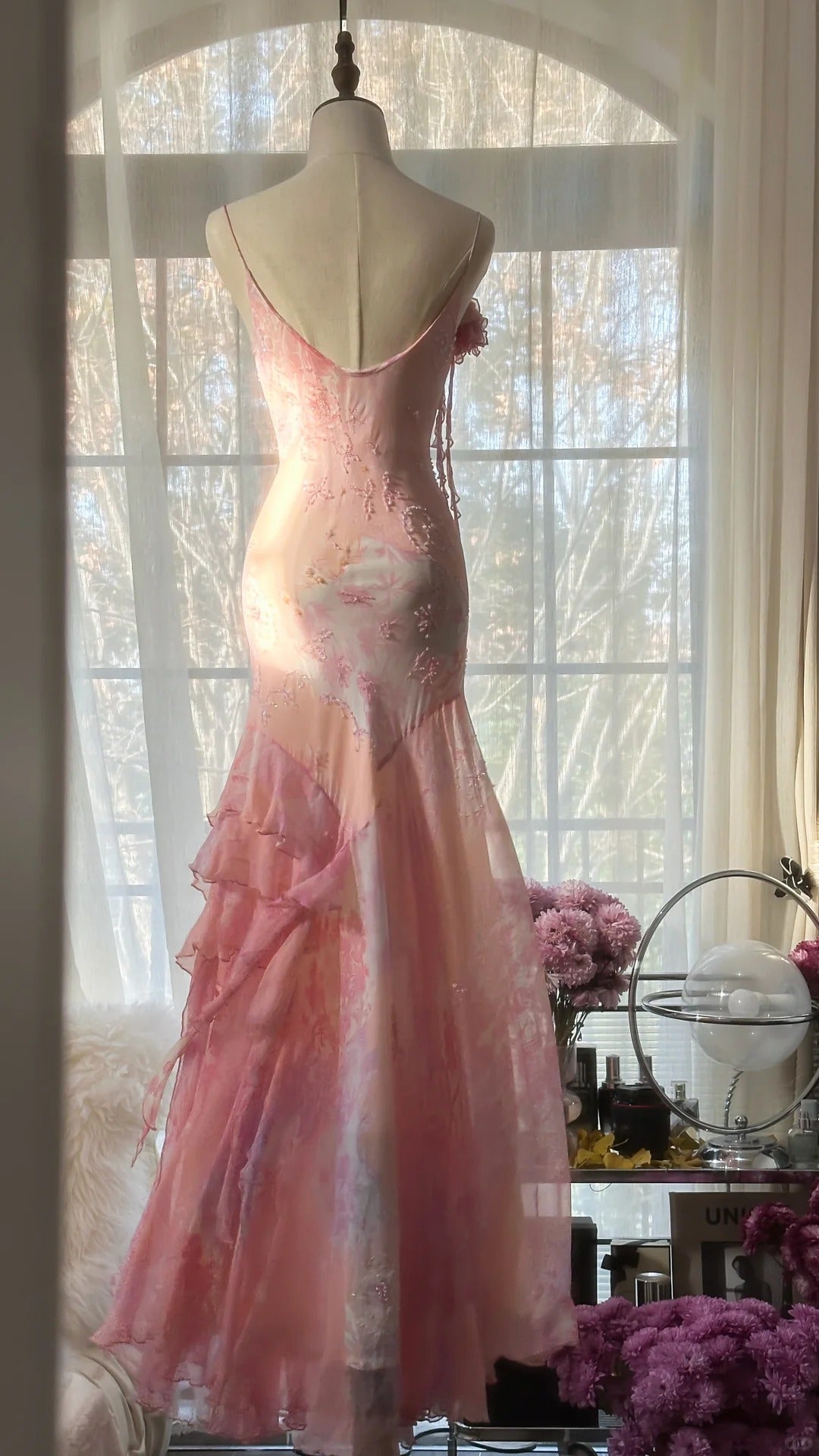 Mermaid Vintage Evening Dresses, Sleeveless Long Party Gowns  25509