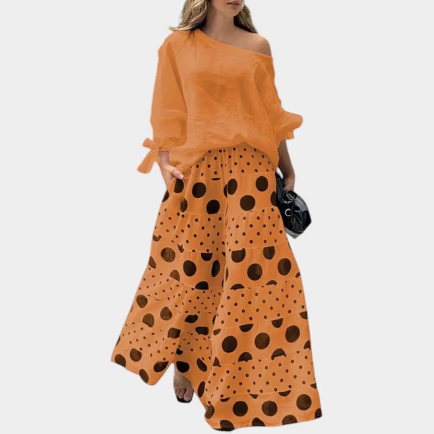 Playful Polka Dot Two-Piece Set