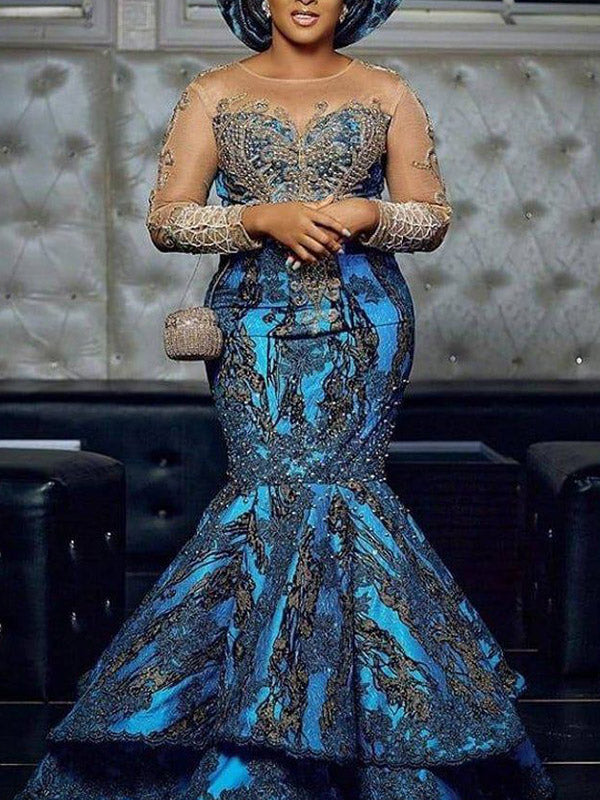 Fashion Sexy Slim Bandeau Wrap Printing Backless Falbala Evening Maxi Dress