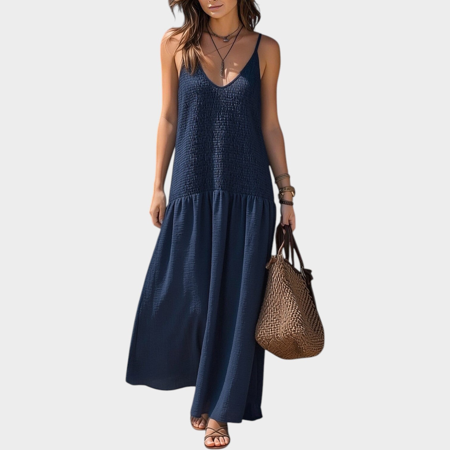 Flowy Smocked Maxi Sundress