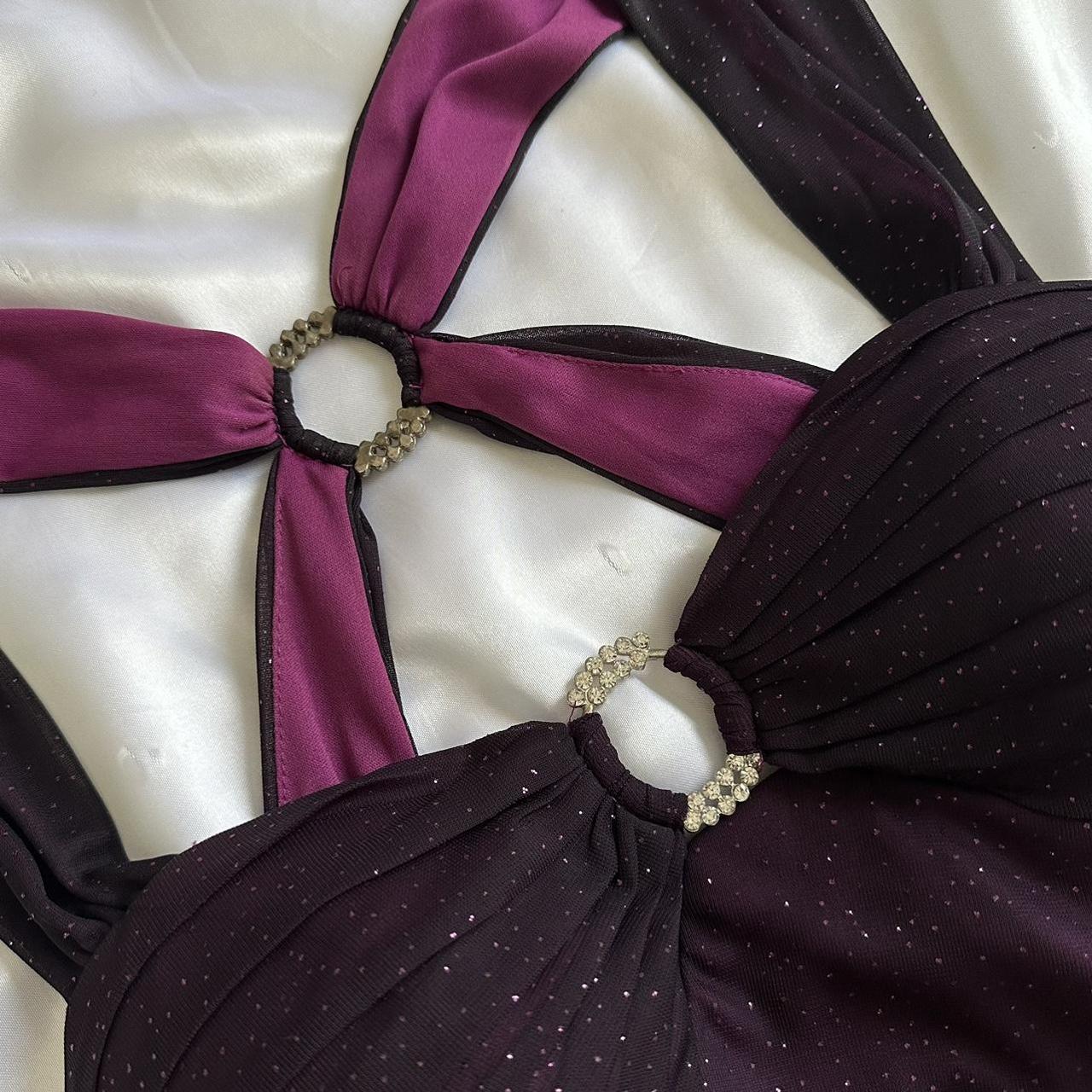 Betsy & Adam Women's Purple and Black Dress