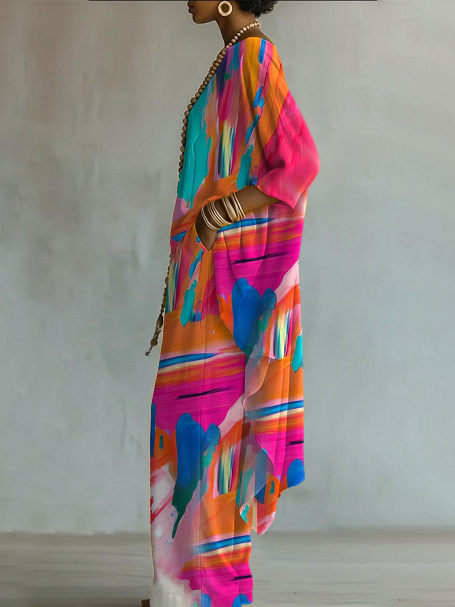 Elegant Artistic  Print Two-piece Set