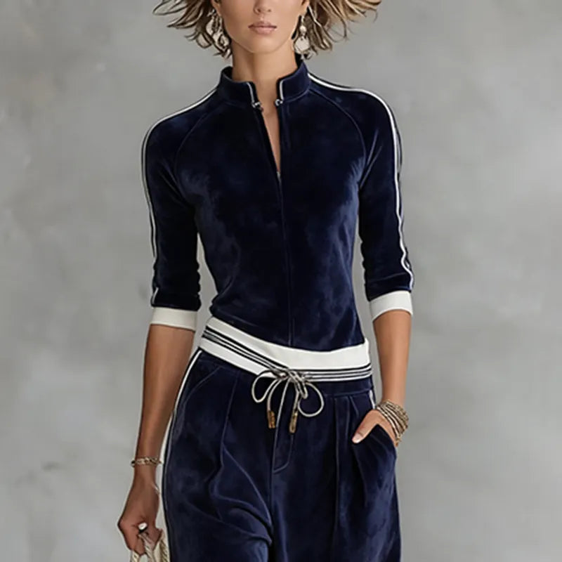 Women's Autumn And Winter Sports Casual Warm Velvet Suit