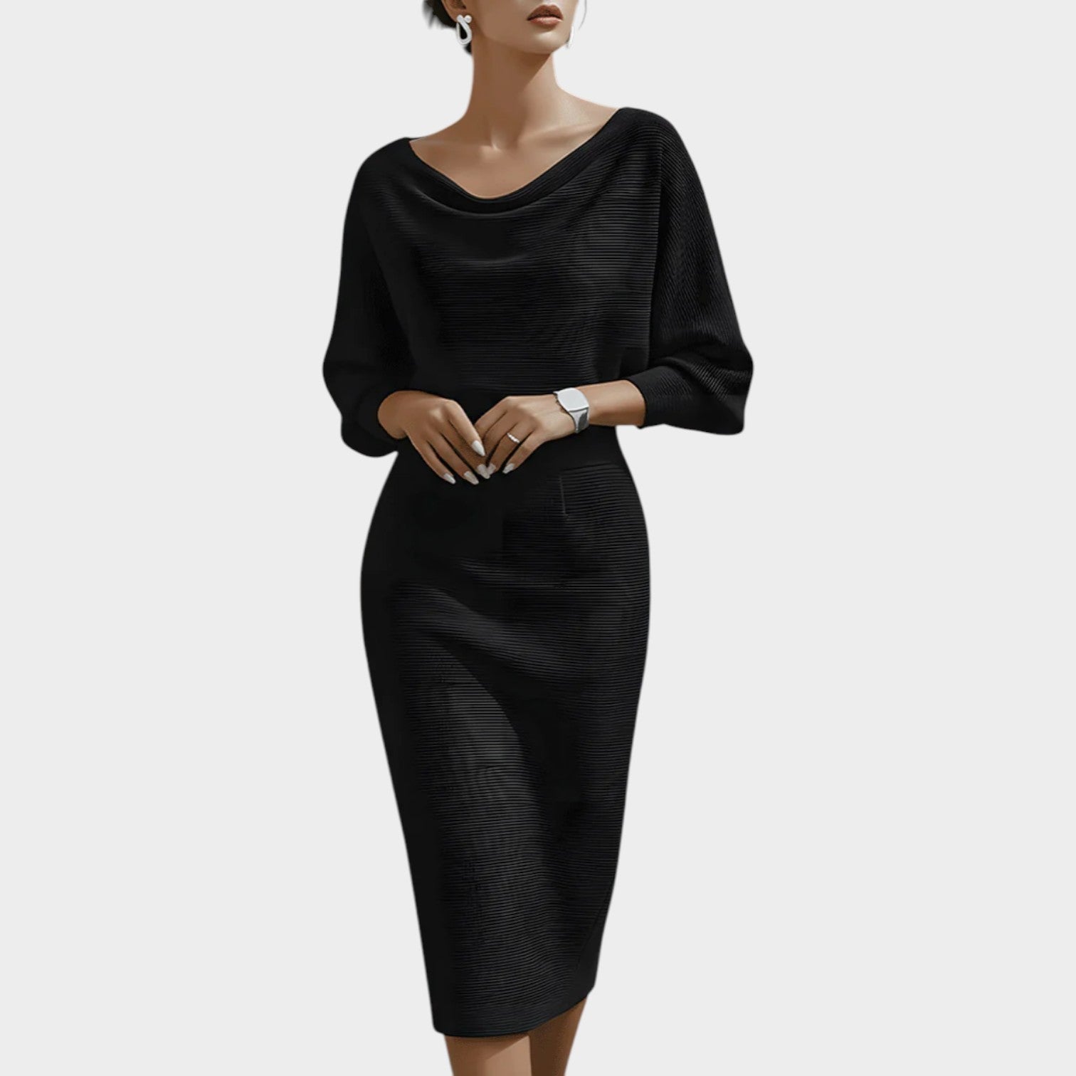 Elegant Ribbed Knit Two-Piece Set
