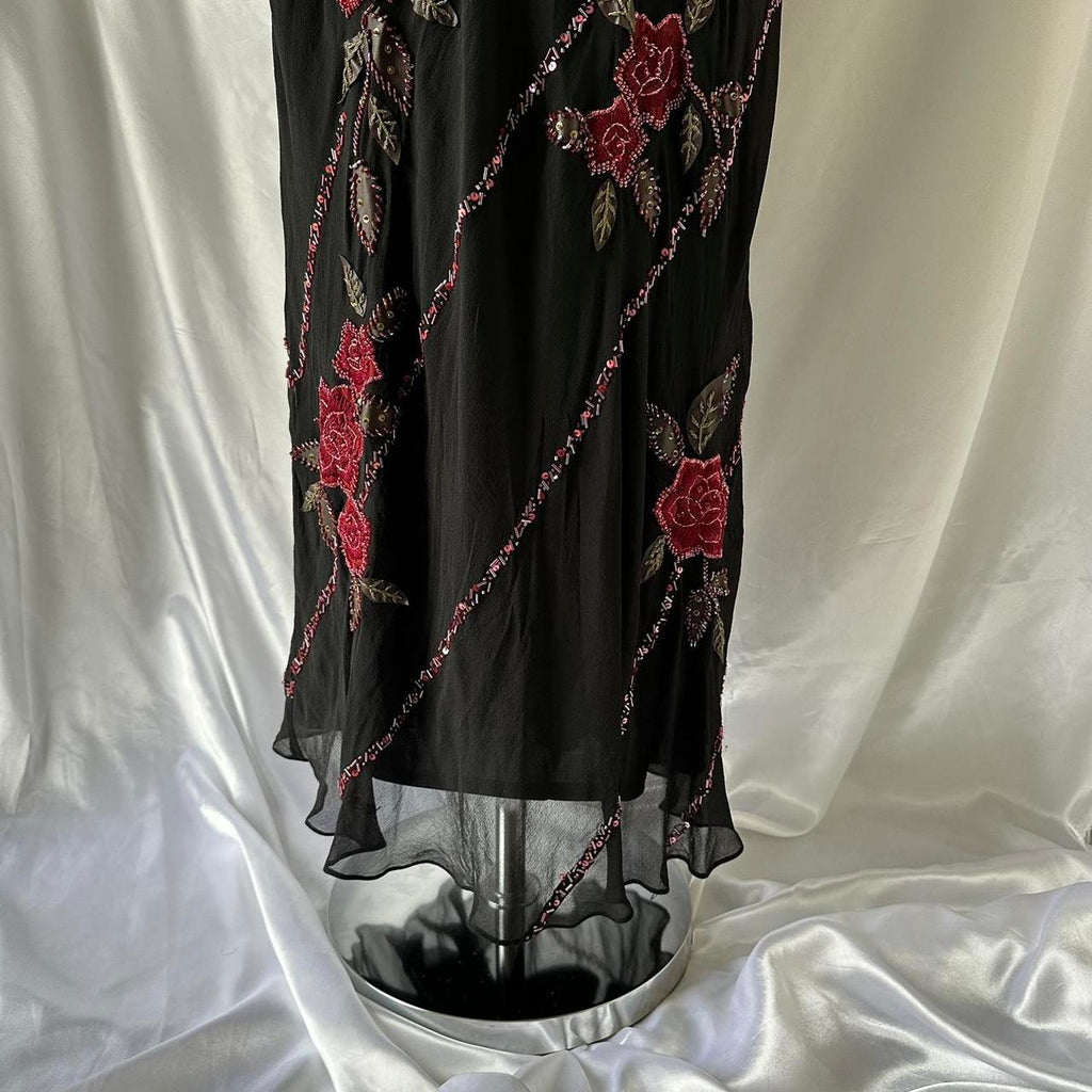 Sue Wong Women's Black and Red Dress