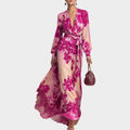 Flowy Floral Wrap Dress