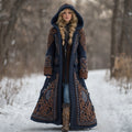 Women's Vintage Viking Celtic Knot Knit Long Sweater Jacket
