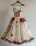Independence Day themed chiffon butterfly dress a20d