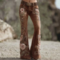 Vintage Western Roses Embroidered Bootcut Jeans