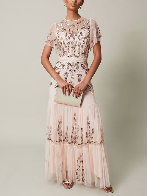 Embellished Tulle Women's Gowns