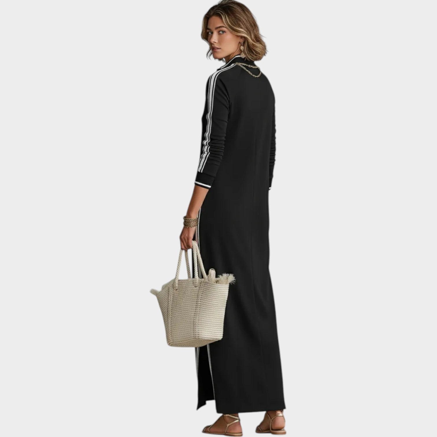 Elegant Long Sleeve Maxi Dress
