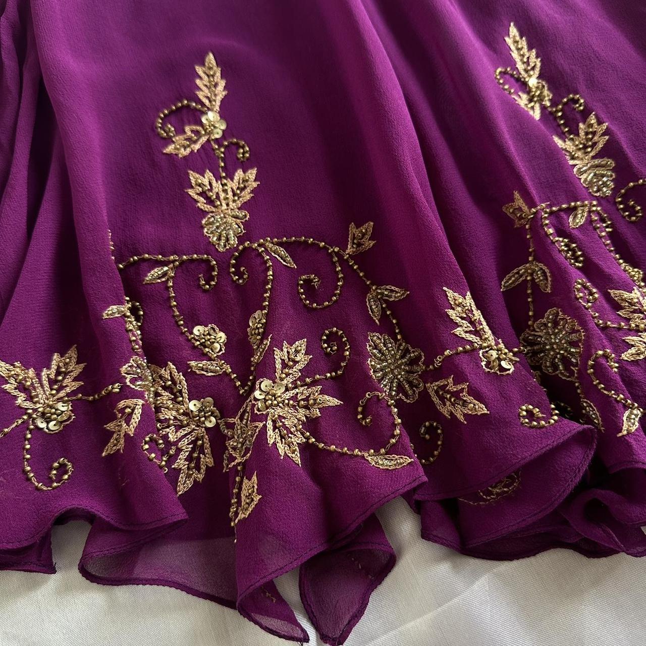 Women's Purple and Gold Dress