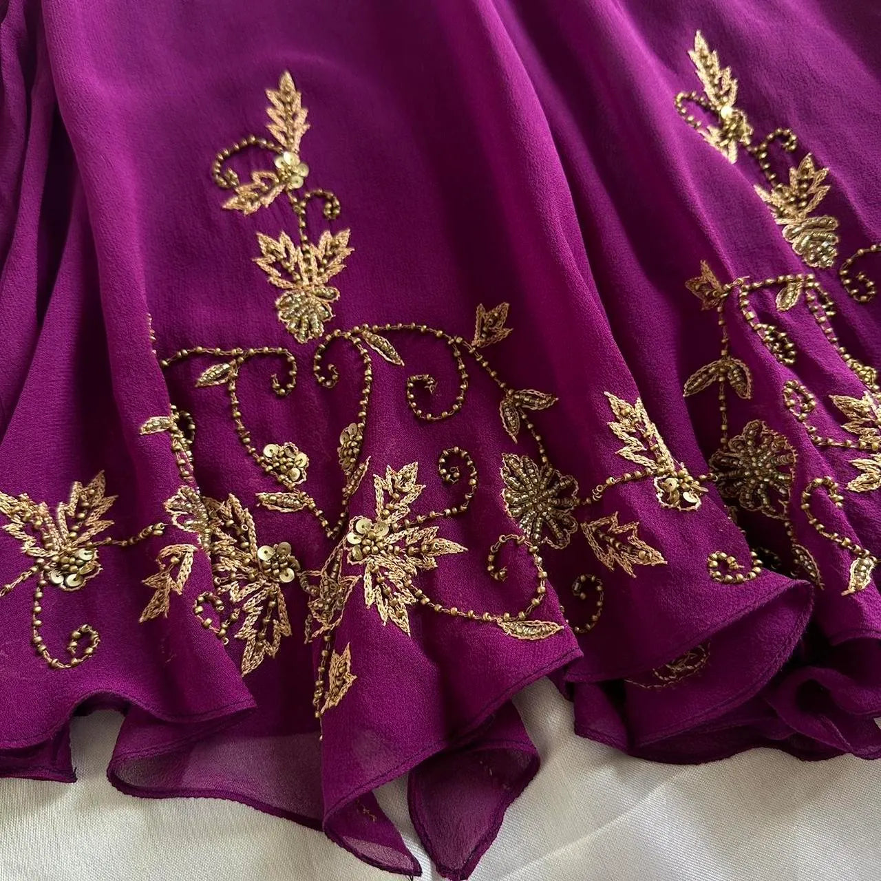 Women's Purple and Gold Dress