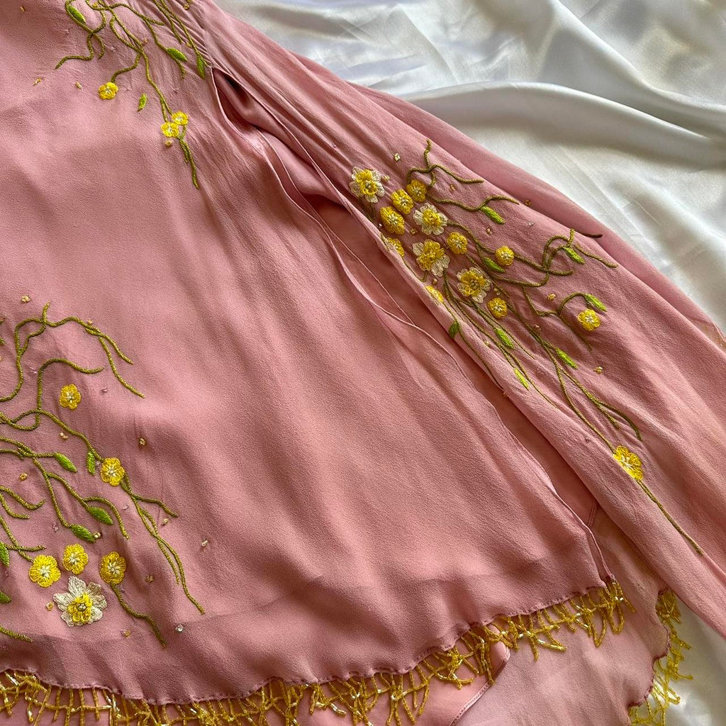 Women's Pink and Yellow Dress
