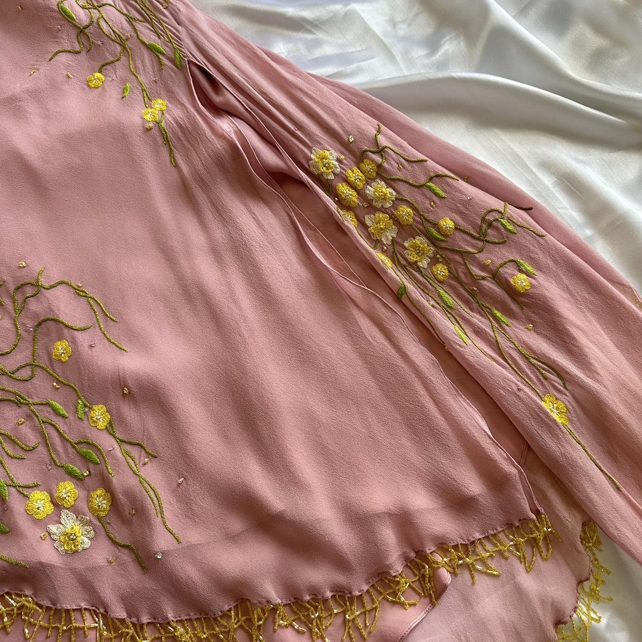 Women's Pink and Yellow Dress