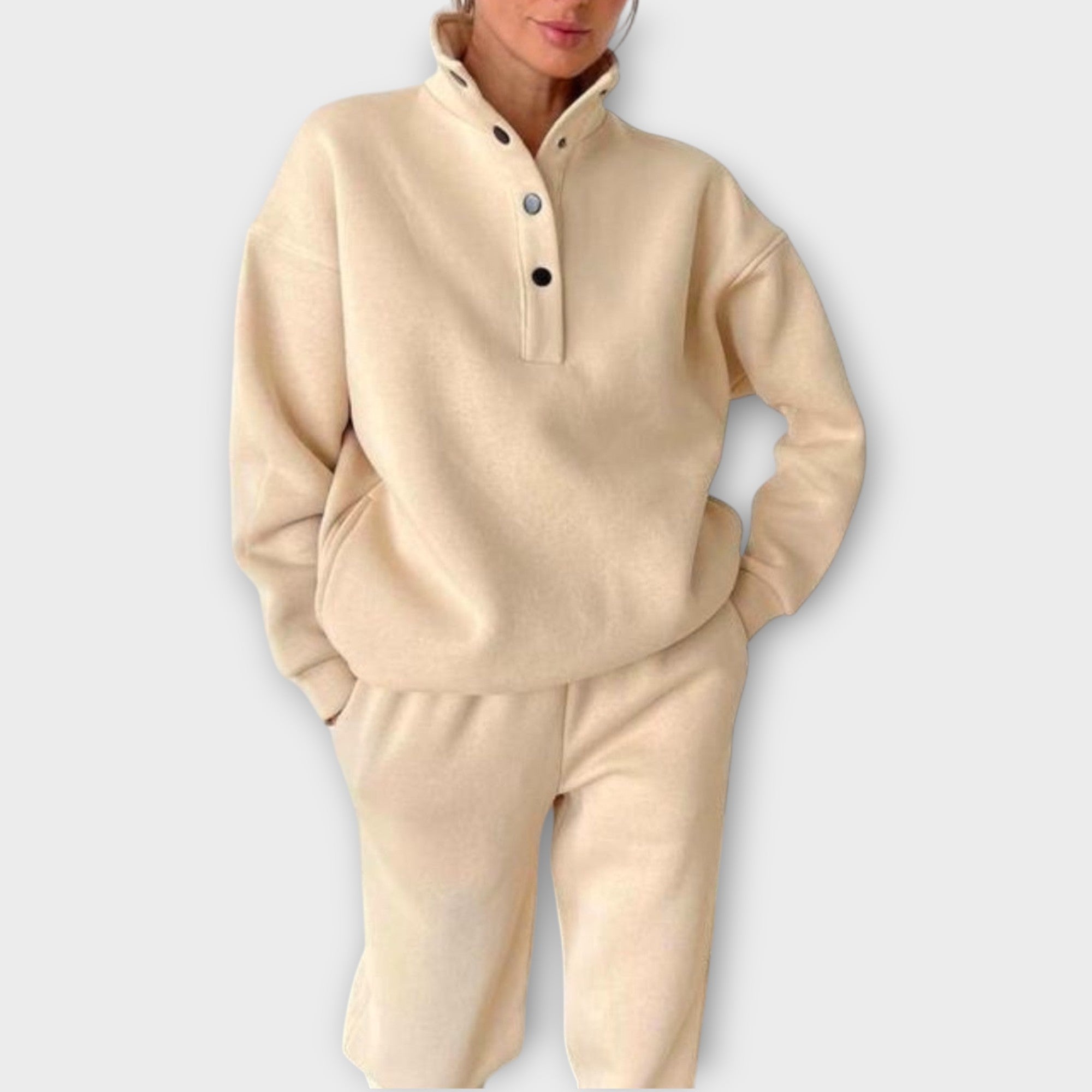 Relaxed Half-Button Lounge Set