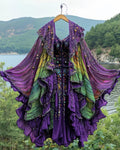 Summer Vacation Ruffle Lace Chiffon Contrast Kimono 27dd