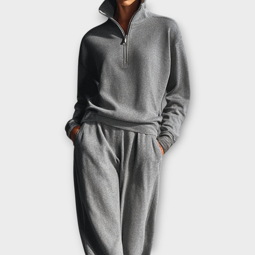Relaxed Half-Zip Lounge Set