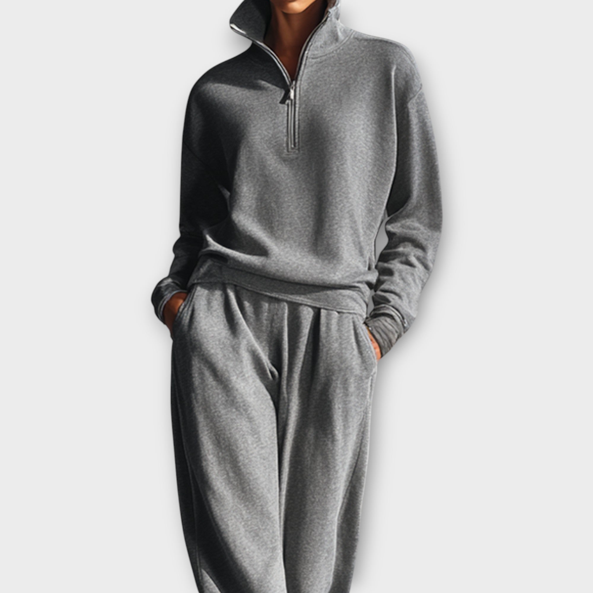 Relaxed Half-Zip Lounge Set