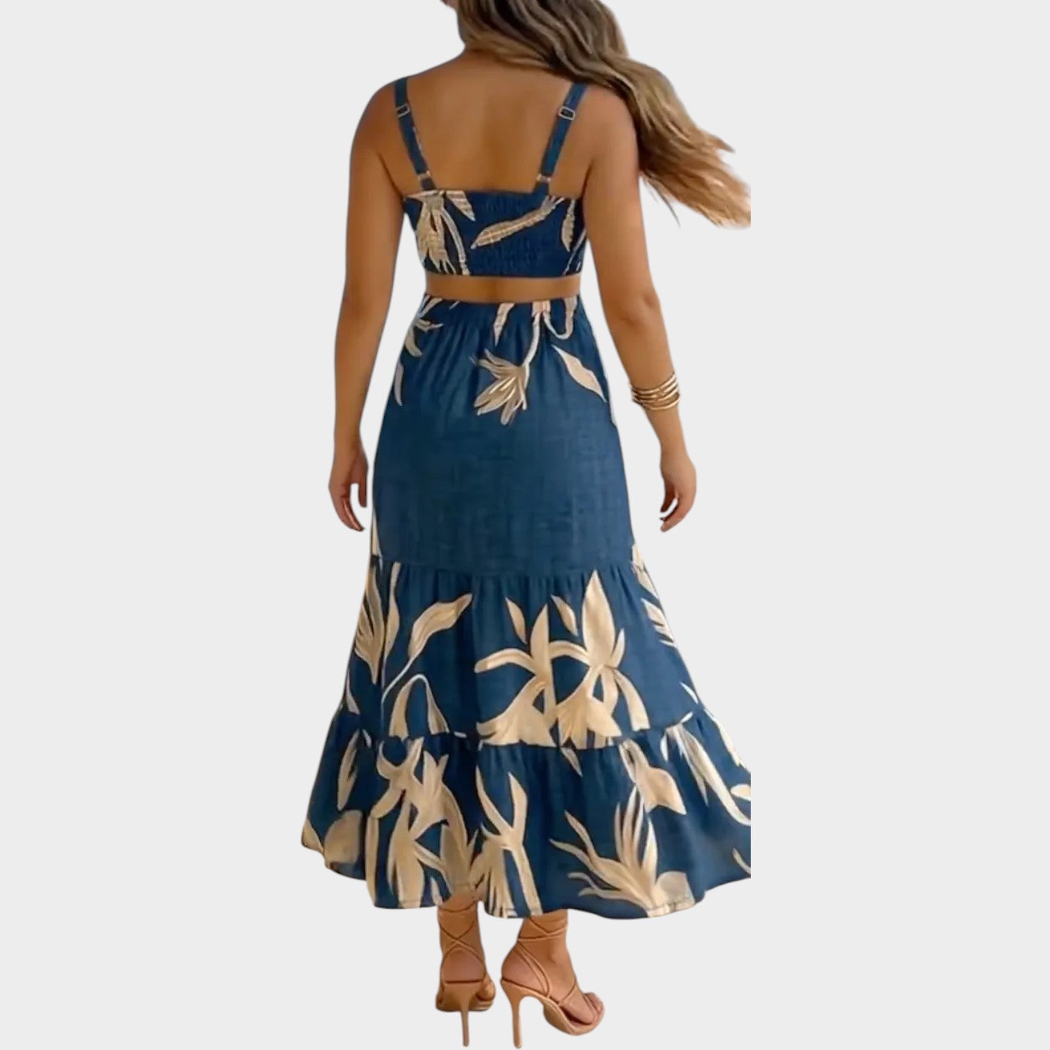 Floral Cut-Out Midi Dress