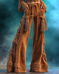 Women's Spring Comfortable and Stylish Crochet Knitted Trousers 9310