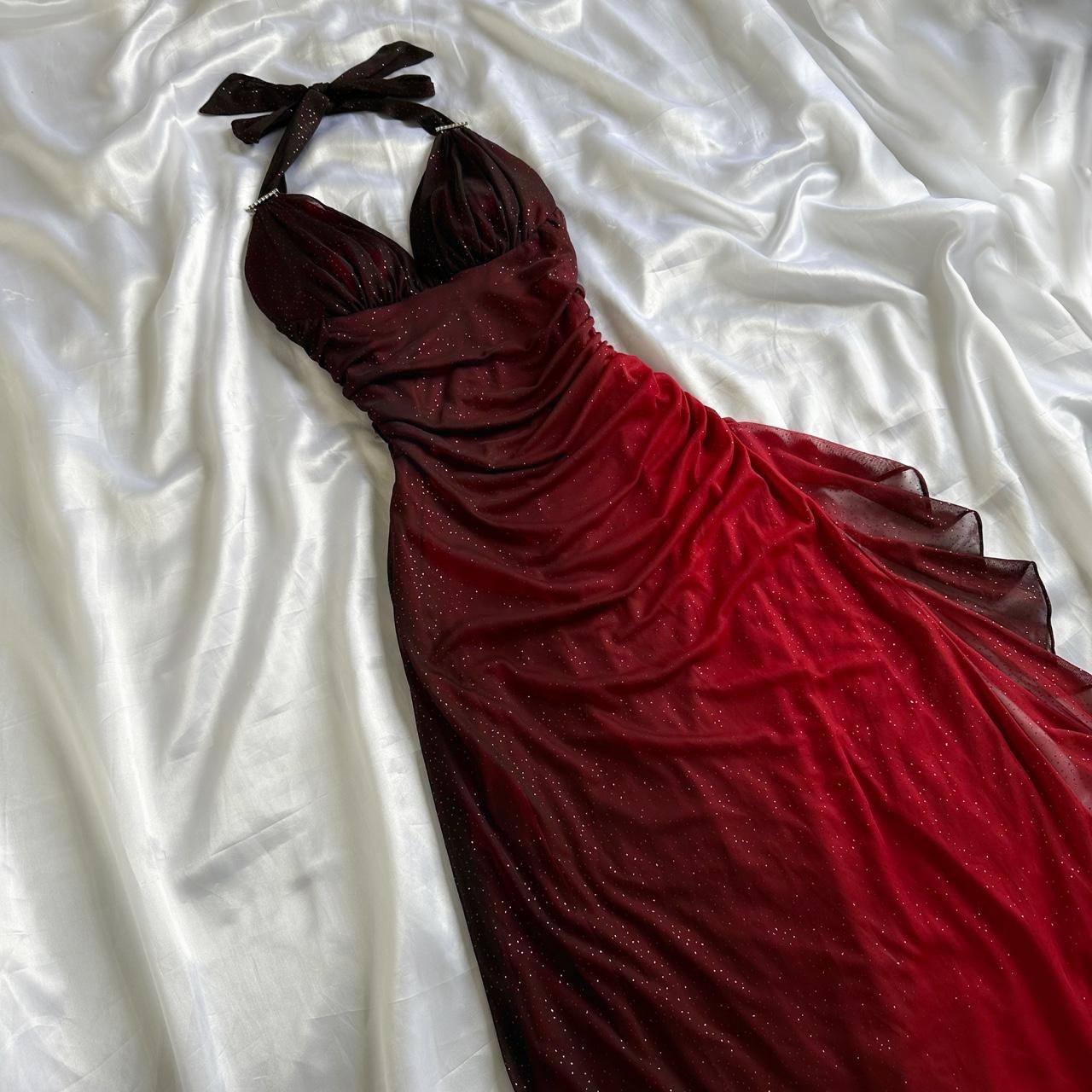 Betsy & Adam Women's Red and Black Dress