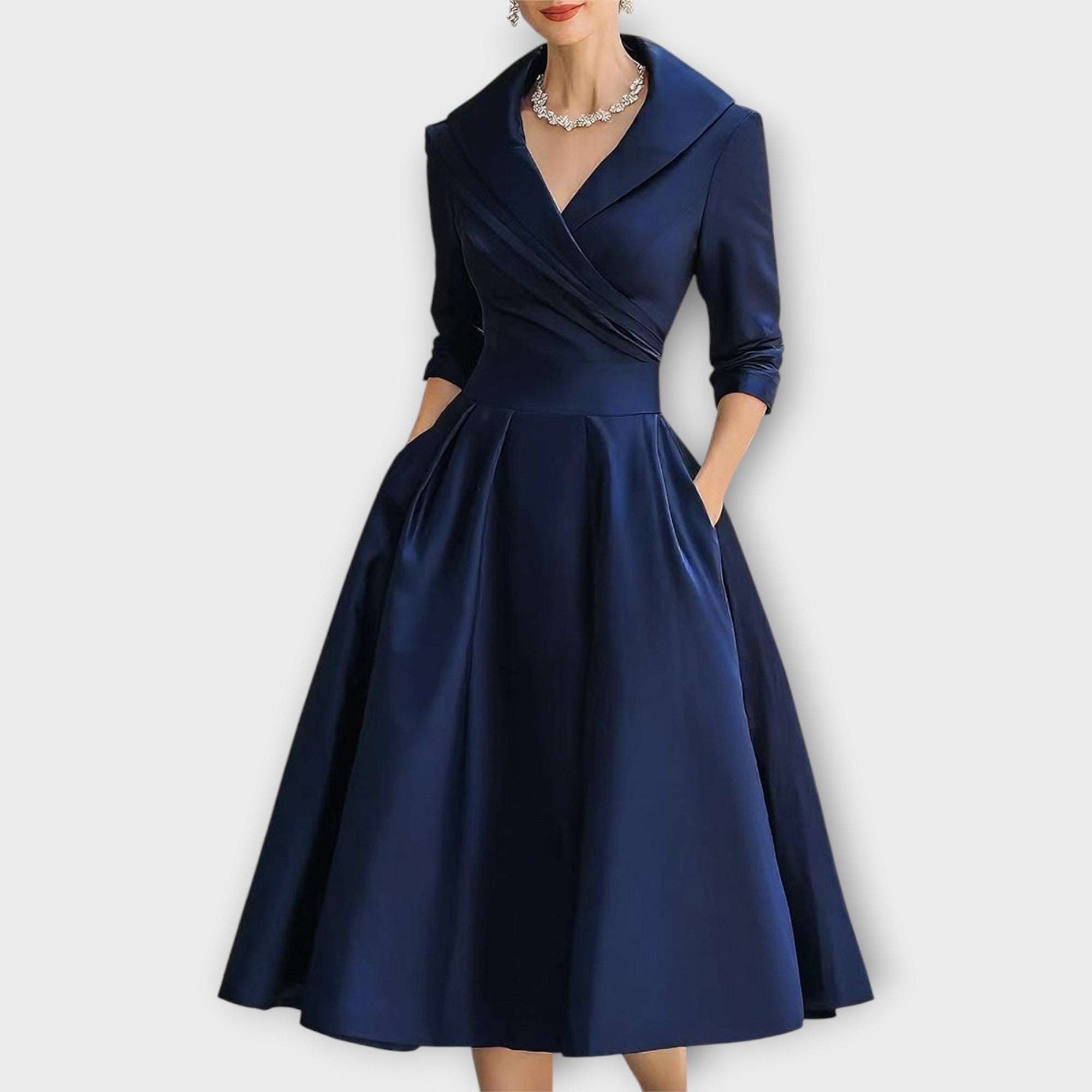 Midi Dress in Satin