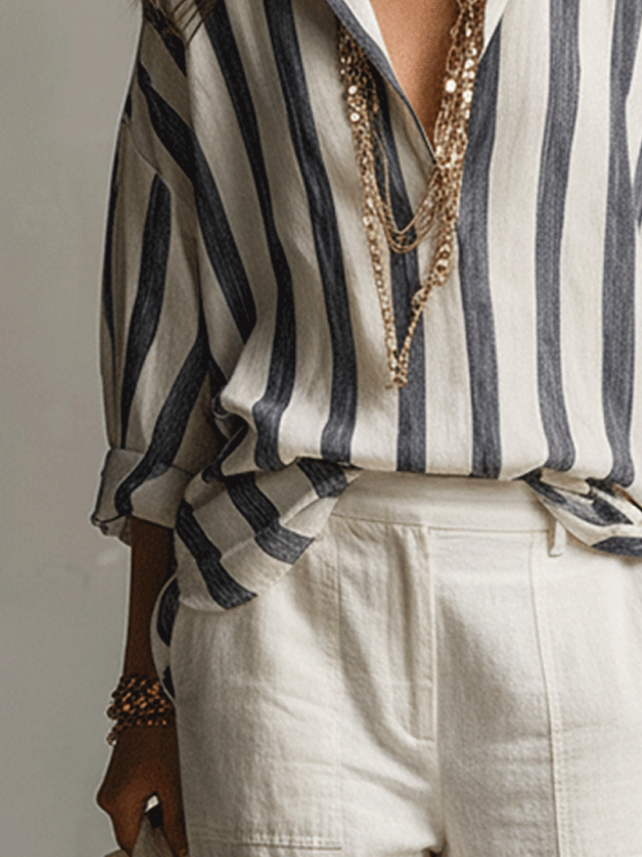 Relaxed Linen Wide-Leg Pants In Soft Ivory