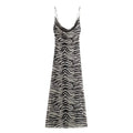Liora Animal Print Cowl Neck Maxi Dress – Leopard or Zebra Slip Dress for Summer Evenings