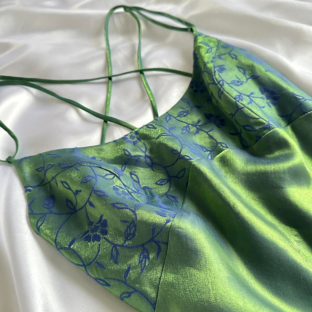 Women's Blue and Yellow Dress