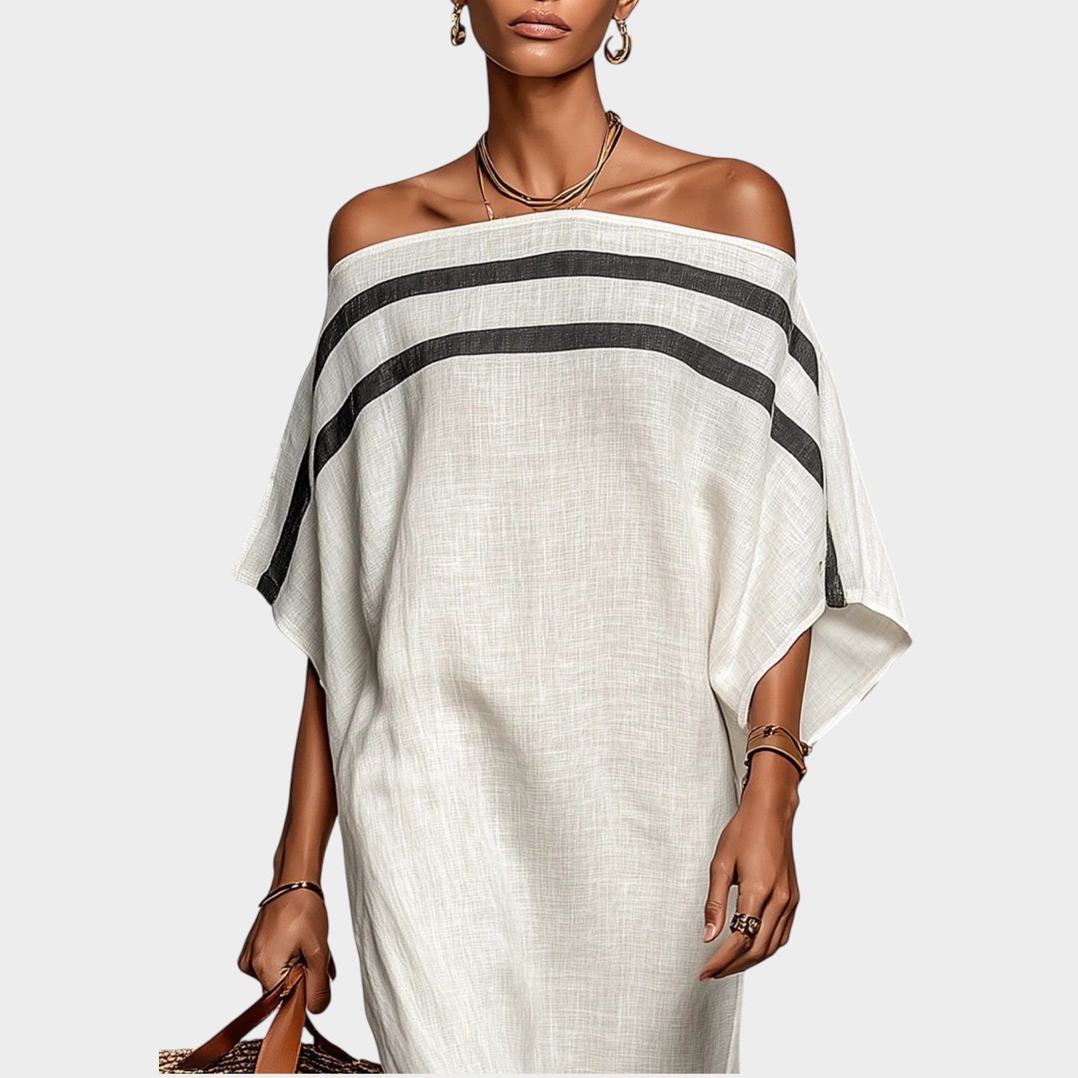 Off-Shoulder Relaxed Maxi Dress