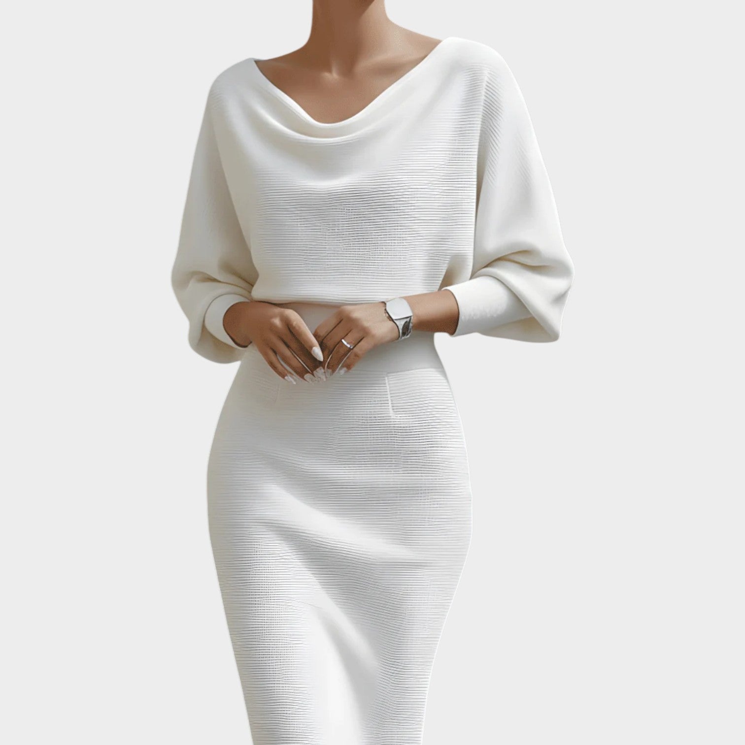 Elegant Ribbed Knit Two-Piece Set