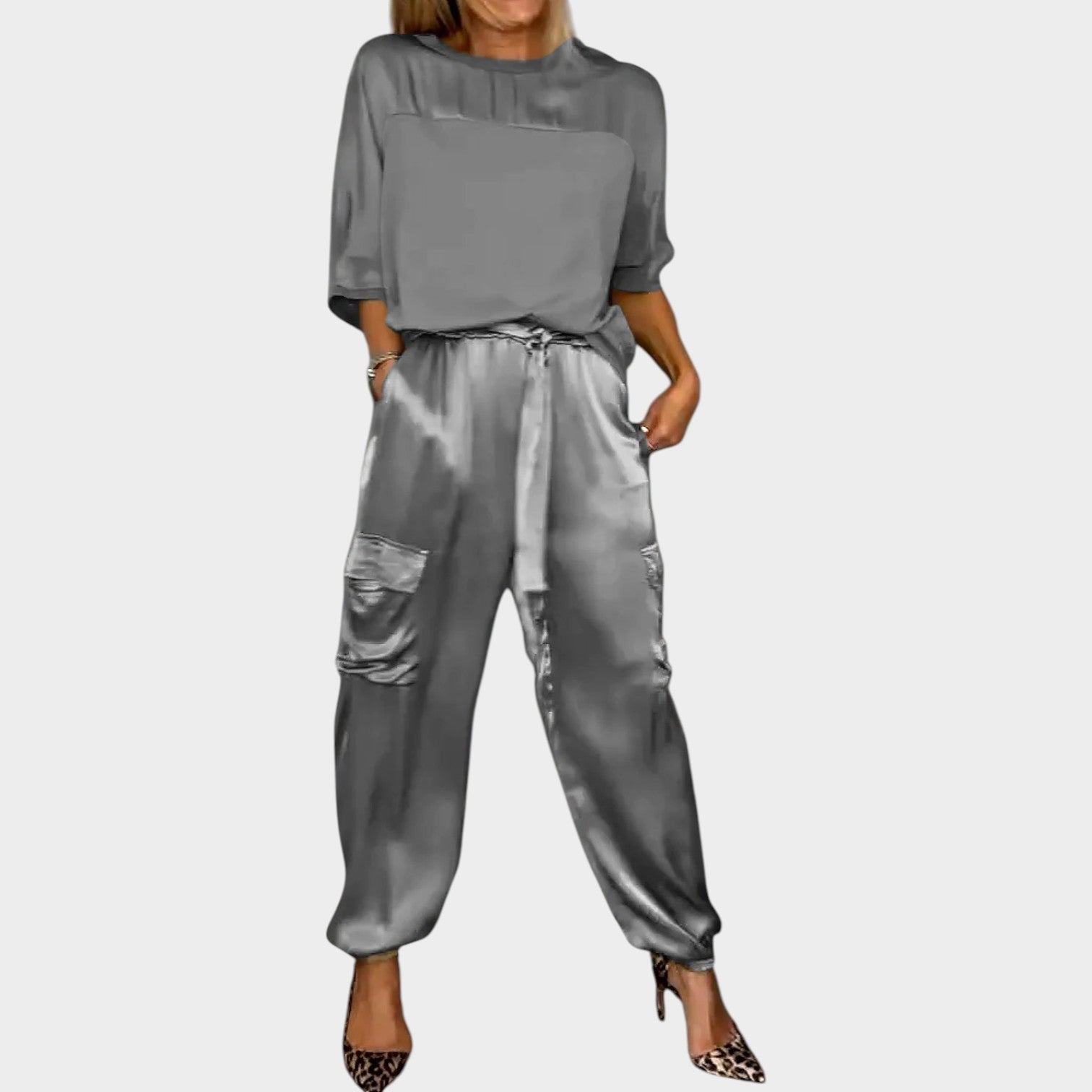 Modern Utility Chic Two-Piece Set