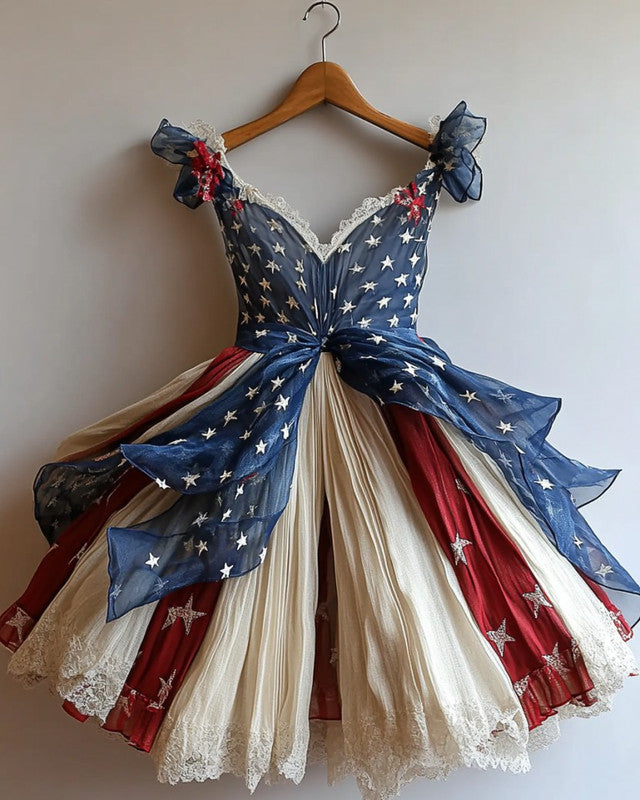 Summer Casual Independence Day Themed Dress ba0d