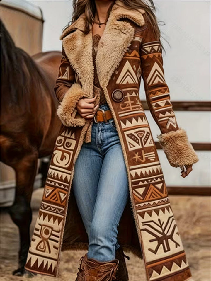 Denim Women's Western Retro Coat Plush Autumn And Winter Warm Coat