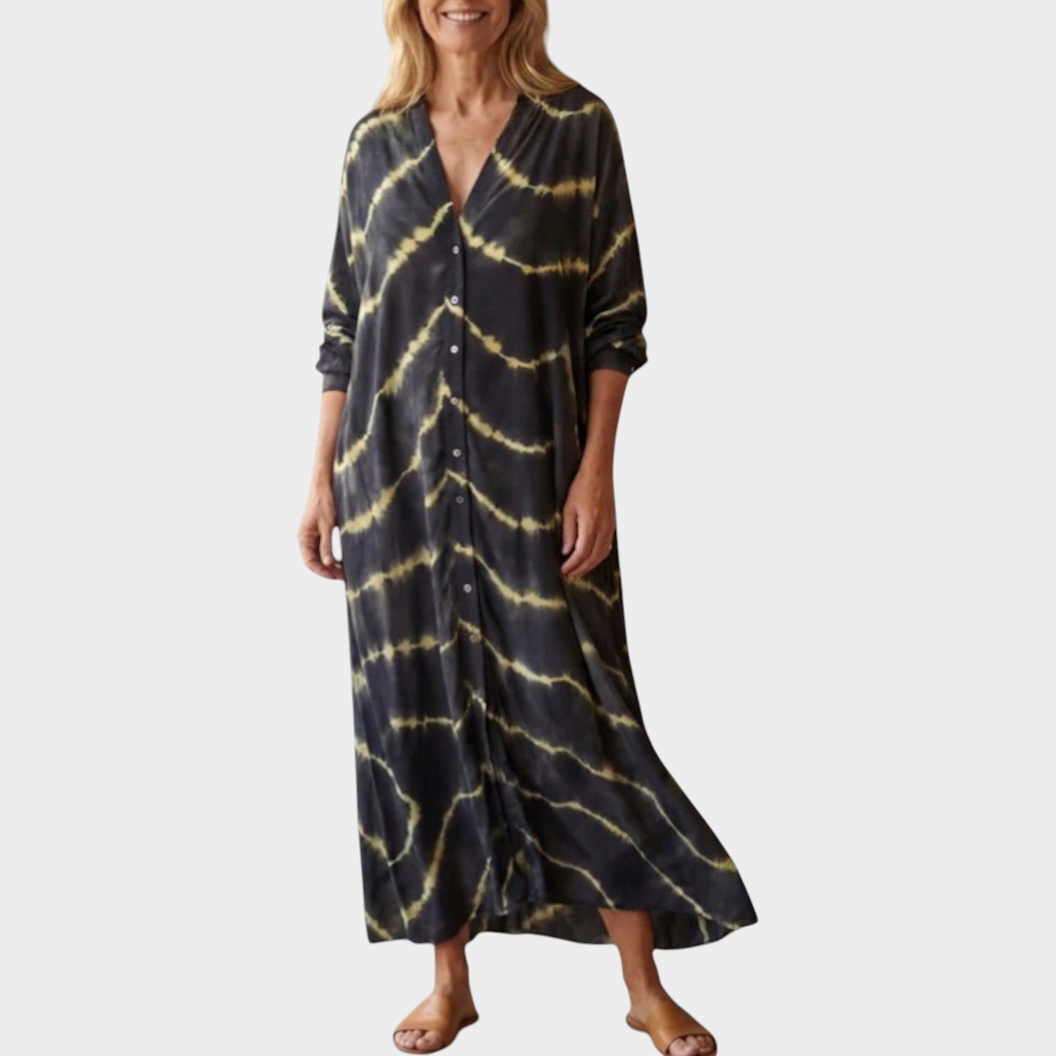 Relaxed Button Maxi Dress