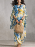Elegant Watercolor Floral Tulle Set